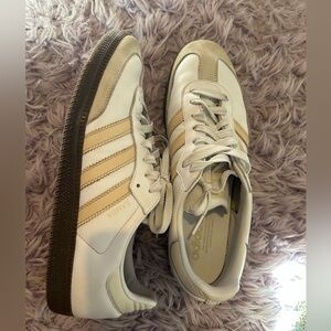 Adidas Samba White and Beige Sneakers